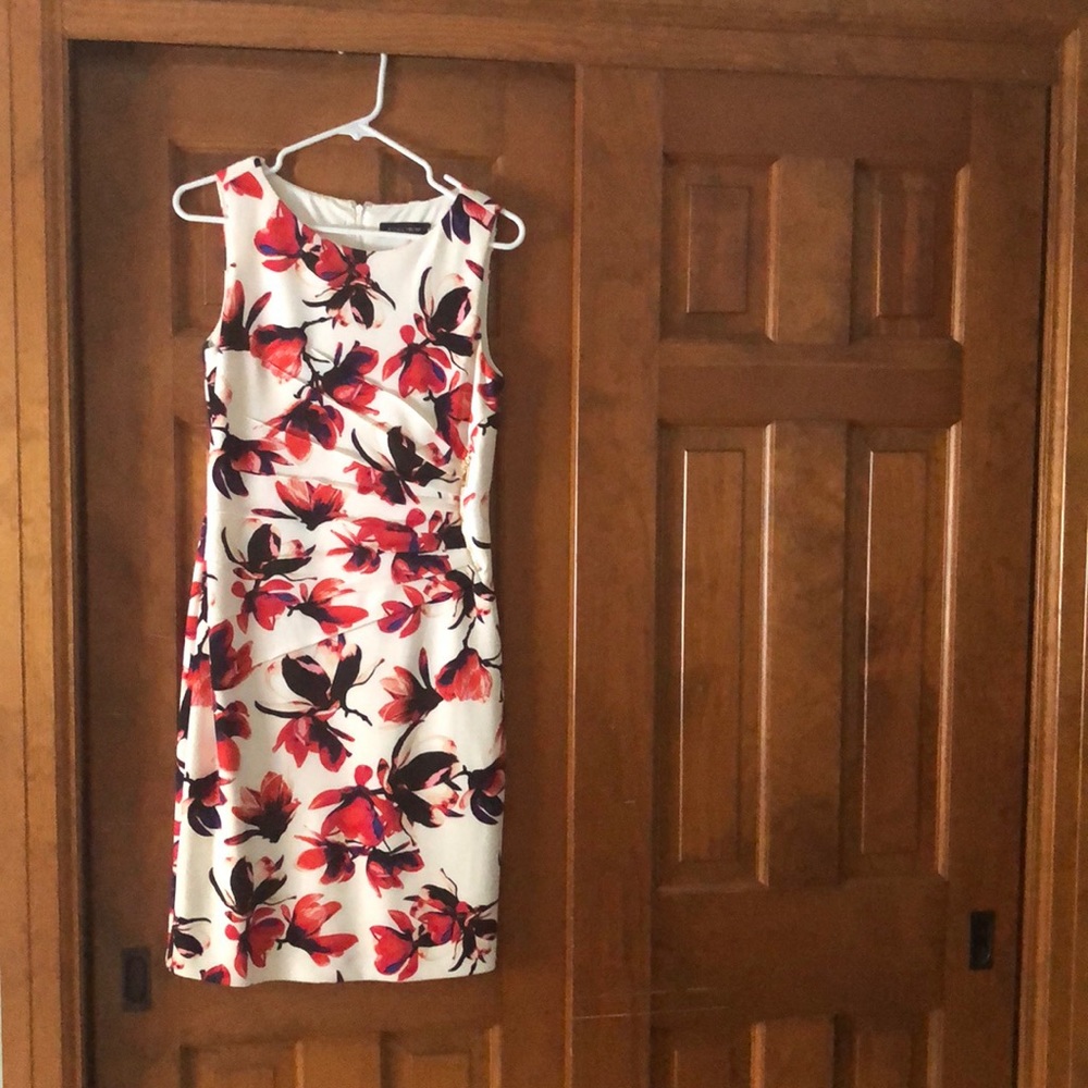 Ivanka Trump knit floral sleeveless dress